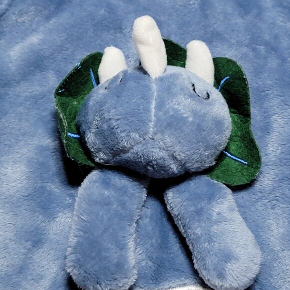 Big Guy Blue Infant Rhino Security Blanket 12" X 12" - Picture 2 of 3